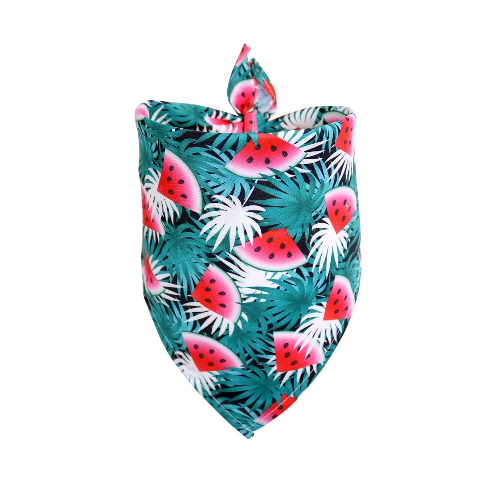 50Pcs Dog Bandana Fruit Style Bandana Dog Accessories Dog Scarf Summer Dog Bandanas Bulk Small Dog Pet Bandana Dog Supplies