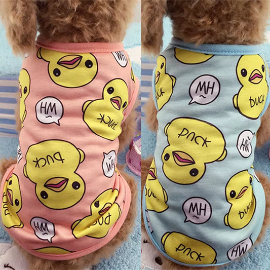 Cute Dog Clothes Soft Puppy Pajamas Outfits Pet Clothing for Small Dogs Tshirts Spring Summer Yorkies Chihuahua Clothes 12C30