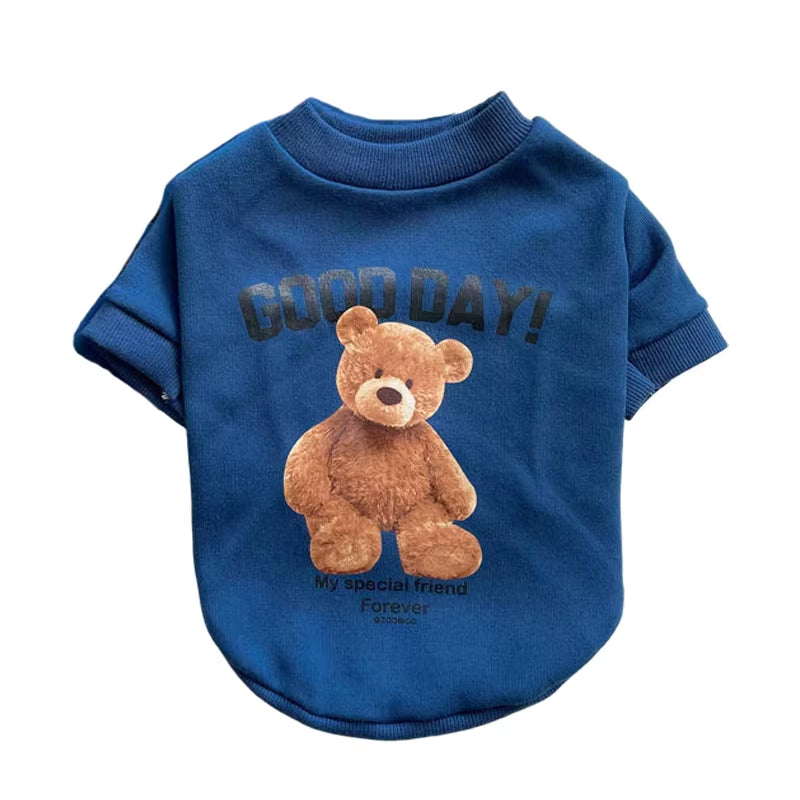 Dog Clothes for Small Medium Dogs Cute Bear Pattern Pet Cat Vest Poodle Yorkshire Chihuahua Schnauzer Small Dogs Clothing