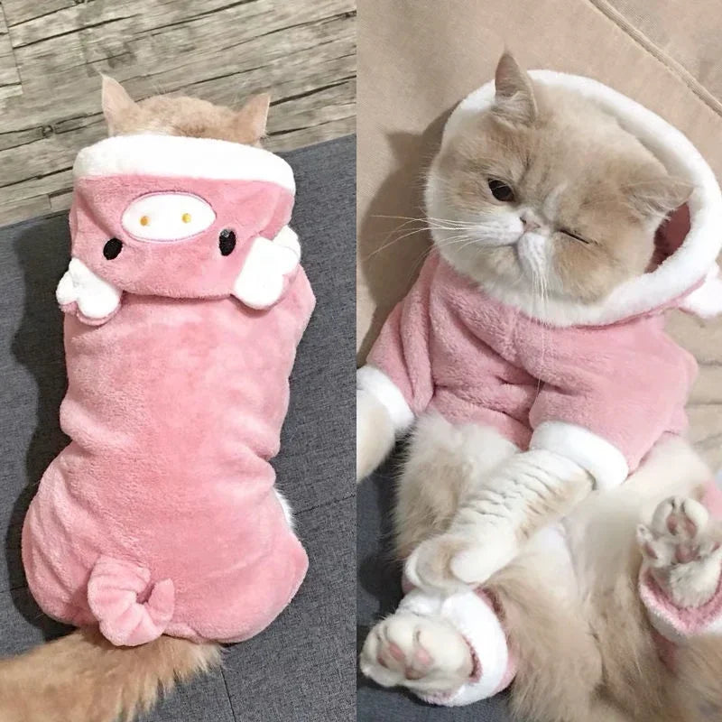 Thickened Warm Dog Clothes Pet Clothes for Small Medium Dogs Chihuahua Teddy Puppy Cat Dinosaur Outfit Pet Dog Hoodies