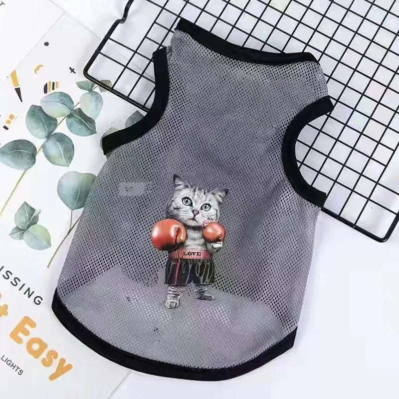 Fashion Cat Clothes Pet Dog Clothes for Small Dogs Chihuahua French Bulldog Summer Vest T Shirt Super Cool Lovely Puppy Clothing
