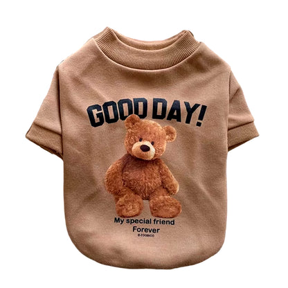 Dog Clothes for Small Medium Dogs Cute Bear Pattern Pet Cat Vest Poodle Yorkshire Chihuahua Schnauzer Small Dogs Clothing