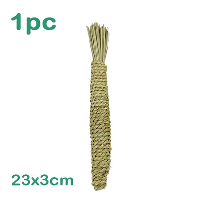 Rabbit Chew Toy Organic Natural Apple Wood Grass Pet Bunny Rabbit Toys for Chinchilla Guinea Pigs Hamster Utensils Accessories