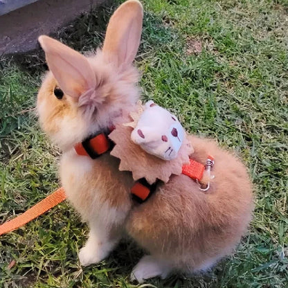 Walking Bunny Guinea Pig Harness for Small Animals Cute Pet Rabbit Harnesses and Leash Set Chinchilla Pigs Mascotas Accessories