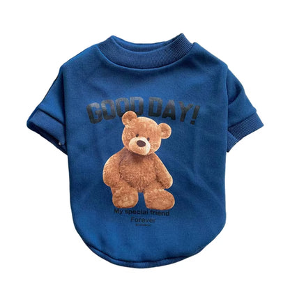 Dog Clothes for Small Medium Dogs Cute Bear Pattern Pet Cat Vest Poodle Yorkshire Chihuahua Schnauzer Small Dogs Clothing