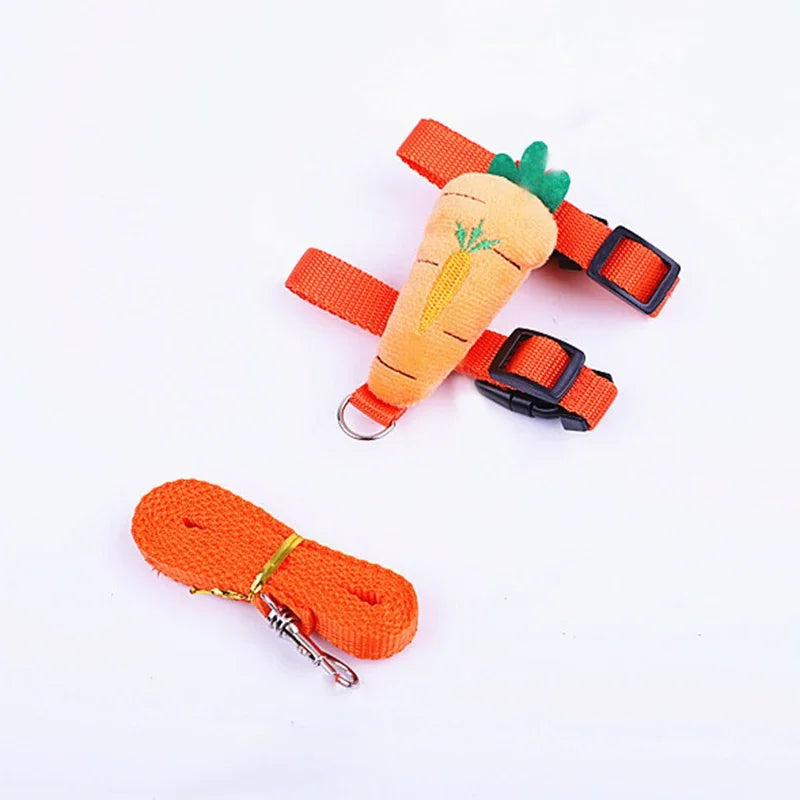 Walking Bunny Guinea Pig Harness for Small Animals Cute Pet Rabbit Harnesses and Leash Set Chinchilla Pigs Mascotas Accessories