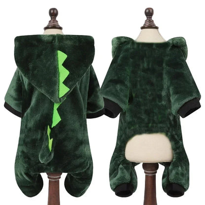 Thickened Warm Dog Clothes Pet Clothes for Small Medium Dogs Chihuahua Teddy Puppy Cat Dinosaur Outfit Pet Dog Hoodies