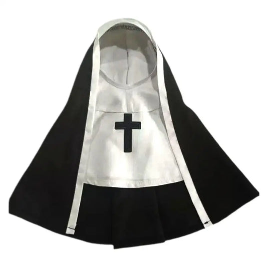 Pet Dress Cosplay Nun Headwear Puppy Kitten Nun Style Dress Halloween Dress up Clothes Pet Costume Set Dog Transform Clothes
