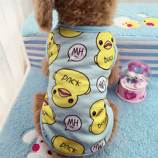 Cute Dog Clothes Soft Puppy Pajamas Outfits Pet Clothing for Small Dogs Tshirts Spring Summer Yorkies Chihuahua Clothes 12C30