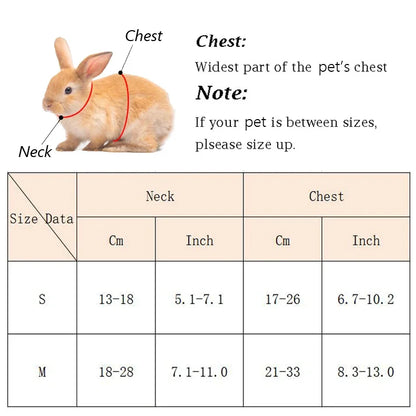 Walking Bunny Guinea Pig Harness for Small Animals Cute Pet Rabbit Harnesses and Leash Set Chinchilla Pigs Mascotas Accessories