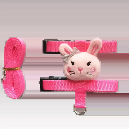 Walking Bunny Guinea Pig Harness for Small Animals Cute Pet Rabbit Harnesses and Leash Set Chinchilla Pigs Mascotas Accessories